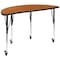 Flash Furniture Oval 47.5 W, 76 L, 30 H, Chrome, Laminate, Particleboard, Steel, Wood Grain XU-GRP-A3048CON-48-OAK-T-A-CAS-GG - alternate 10